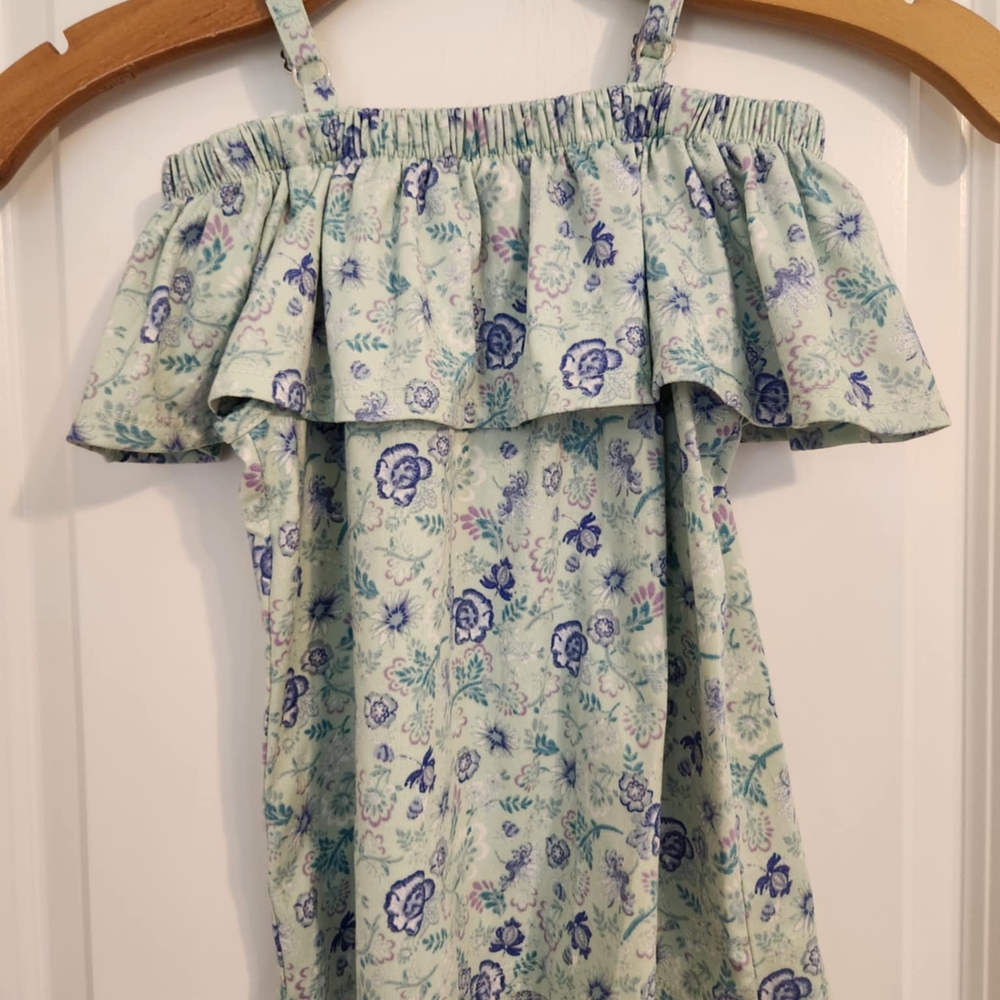 Girls Floral Off-Shoulder Shirt